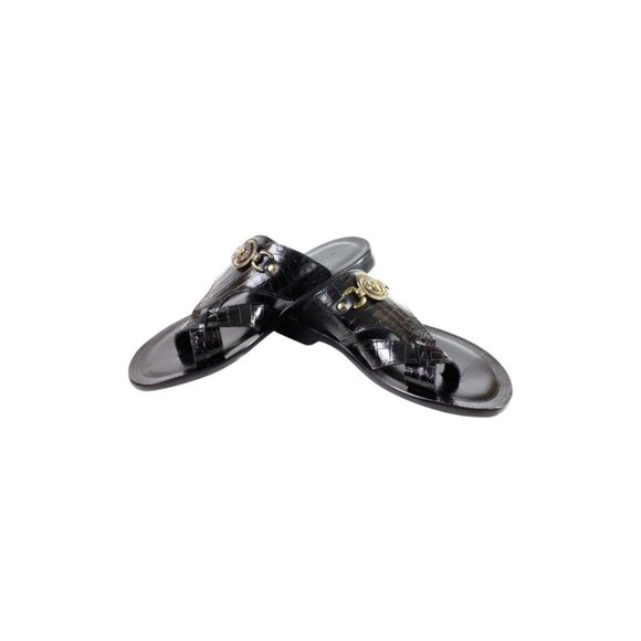 Dylan Black Men’s Leather Italian Sandals Shoes main image 8